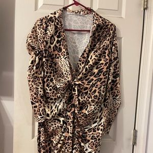 Cheetah print dress - new